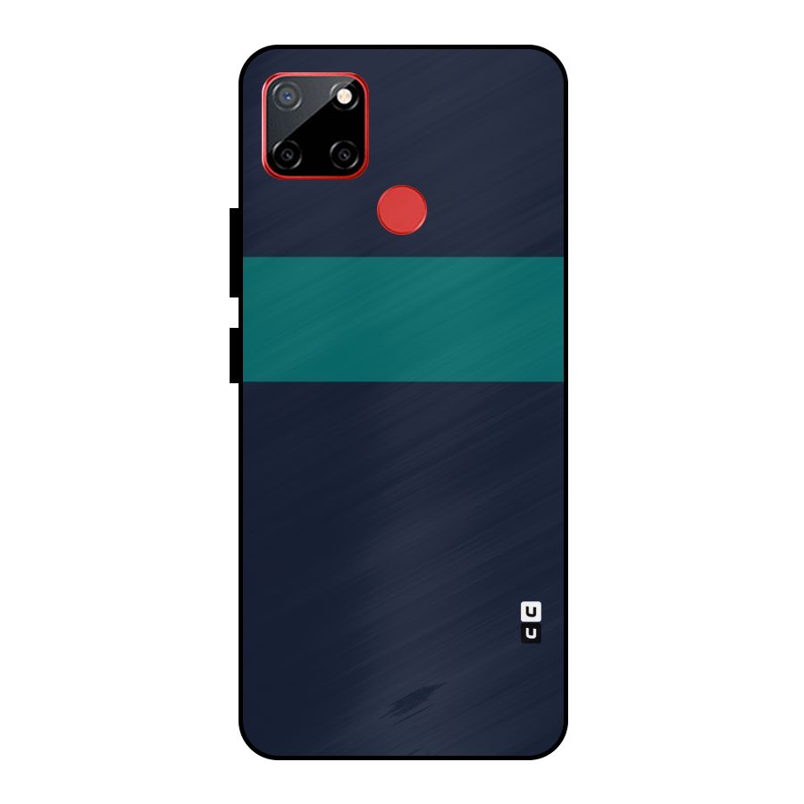 Stripe Block Metal Back Case for Realme C12