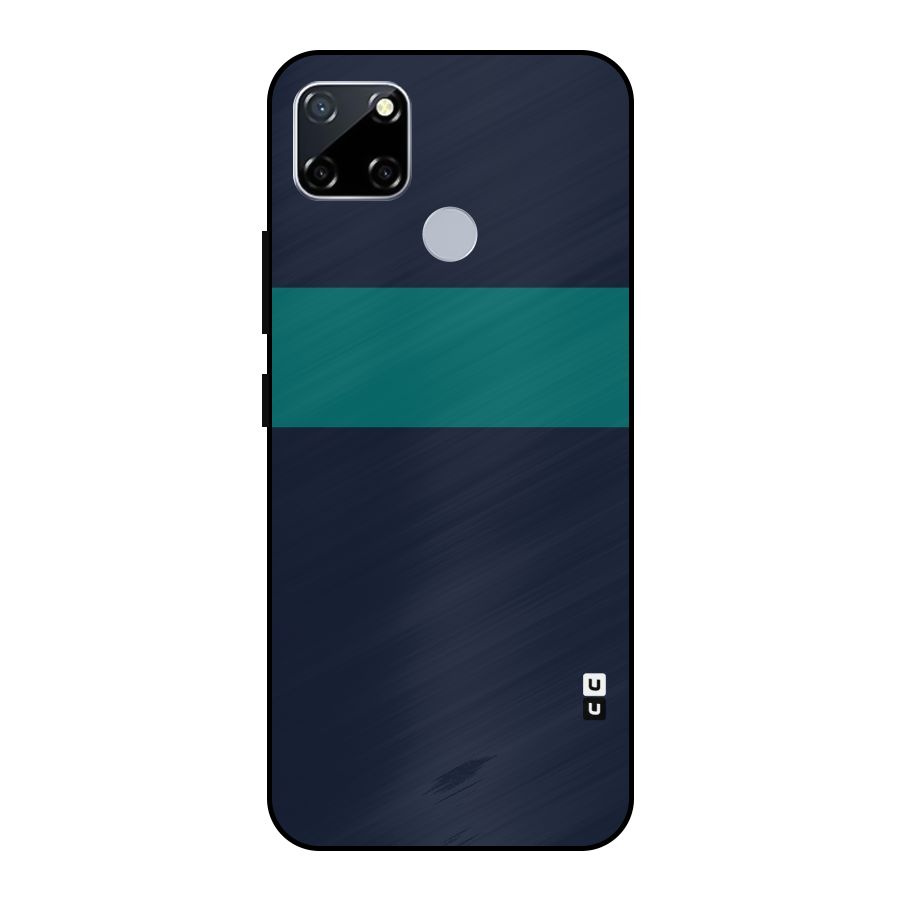 Stripe Block Metal Back Case for Realme Narzo 30A