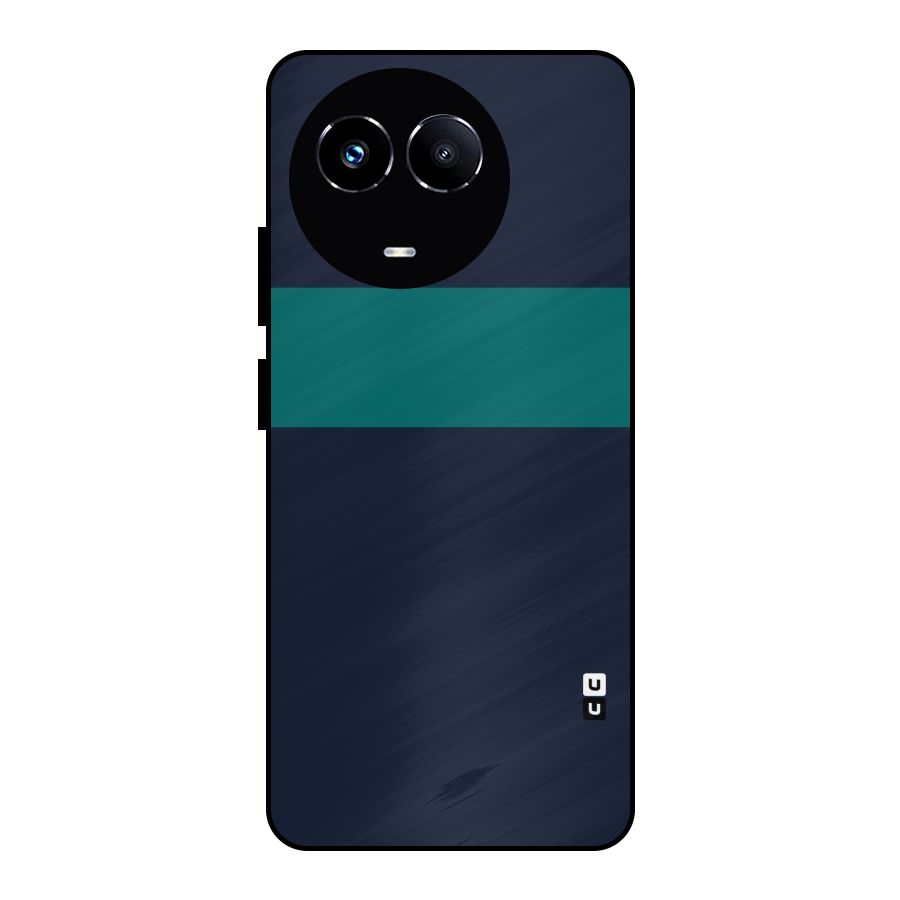 Stripe Block Metal Back Case for Realme Narzo 60X