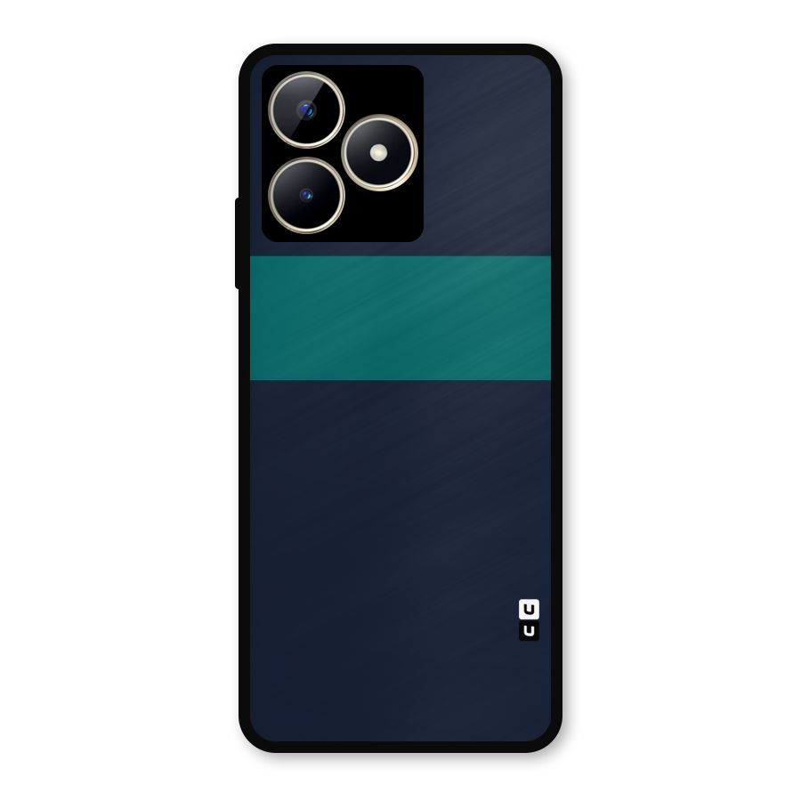 Stripe Block Metal Back Case for Realme Narzo N53