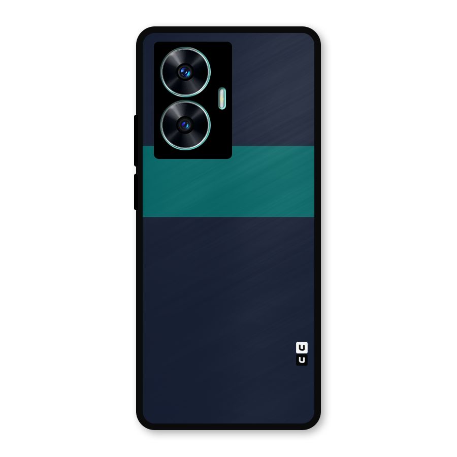 Stripe Block Metal Back Case for Realme Narzo N55