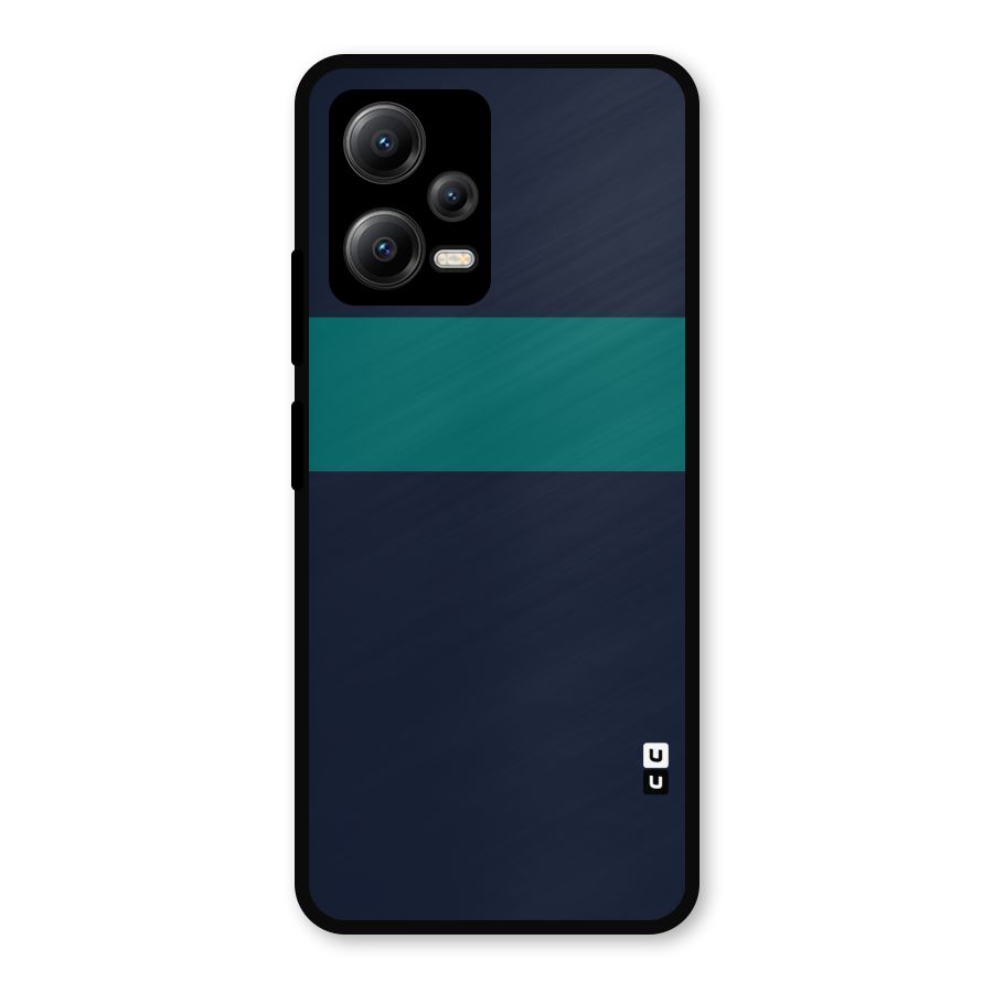 Stripe Block Metal Back Case for Redmi Note 12 5G