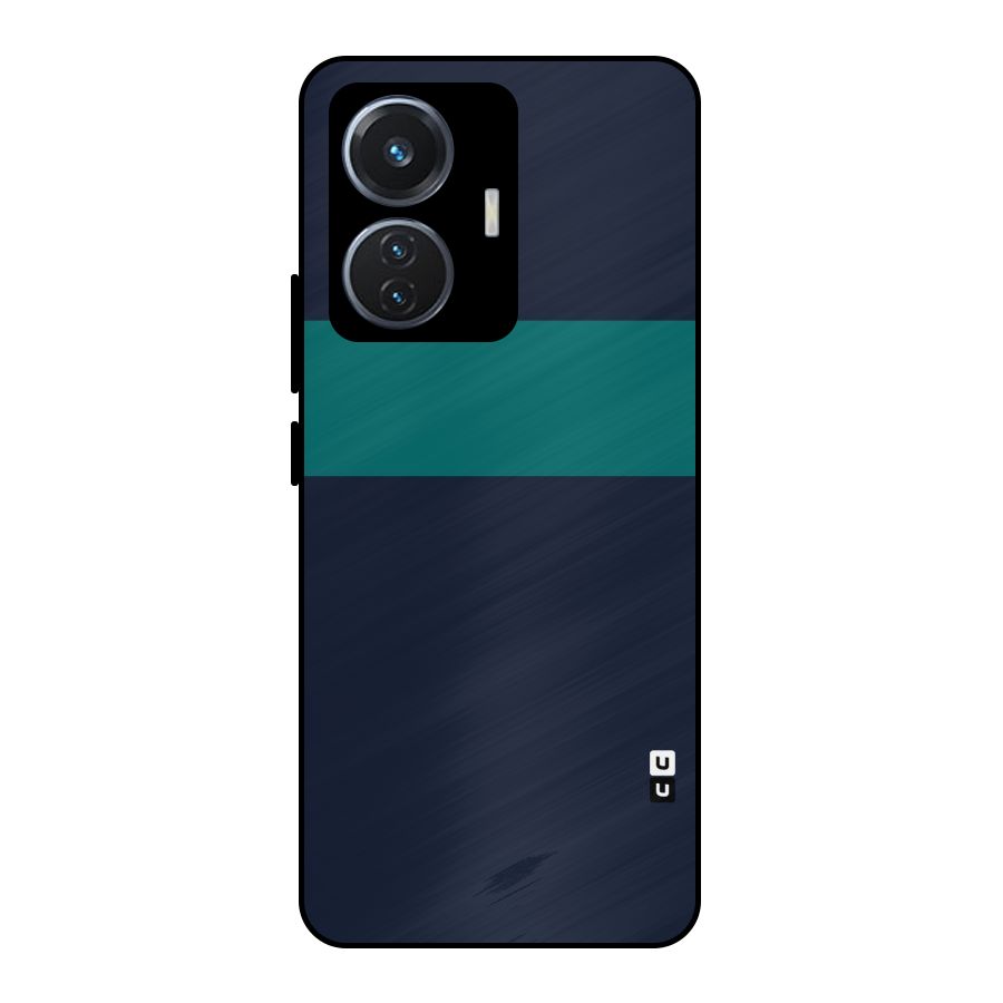 Stripe Block Metal Back Case for Vivo T1 44W