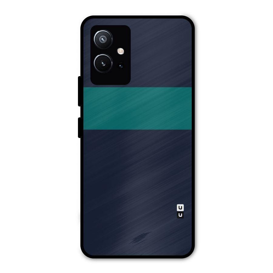 Stripe Block Metal Back Case for Vivo T1 5G