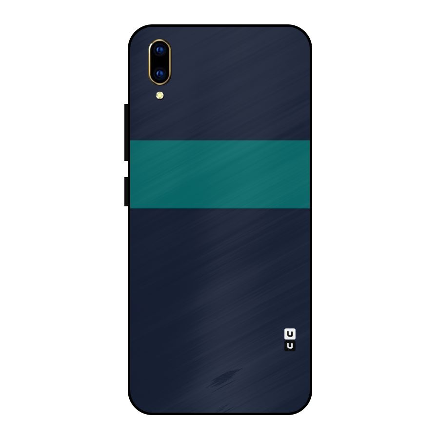 Stripe Block Metal Back Case for Vivo V11 Pro