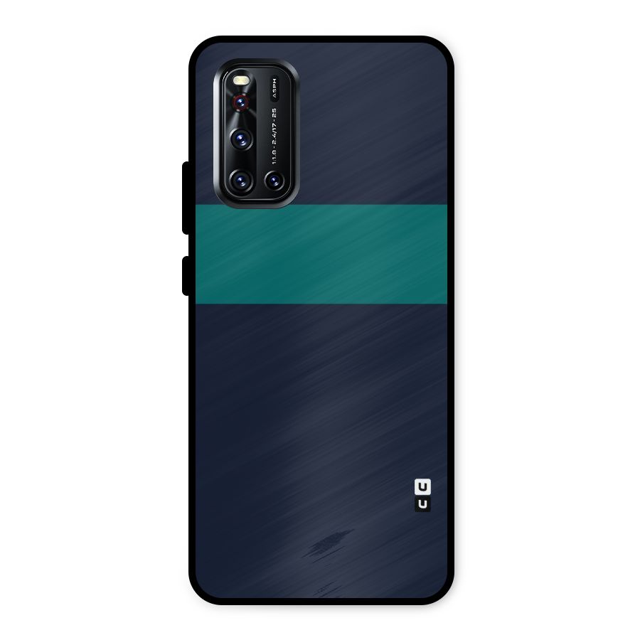 Stripe Block Metal Back Case for Vivo V19