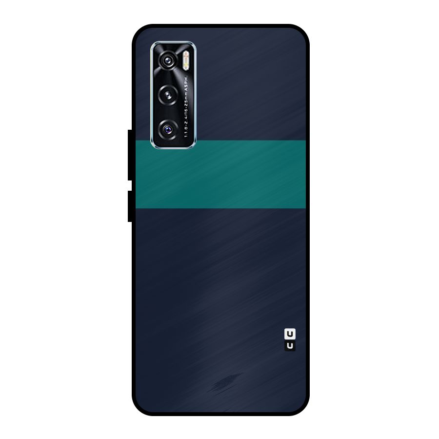 Stripe Block Metal Back Case for Vivo V20 SE