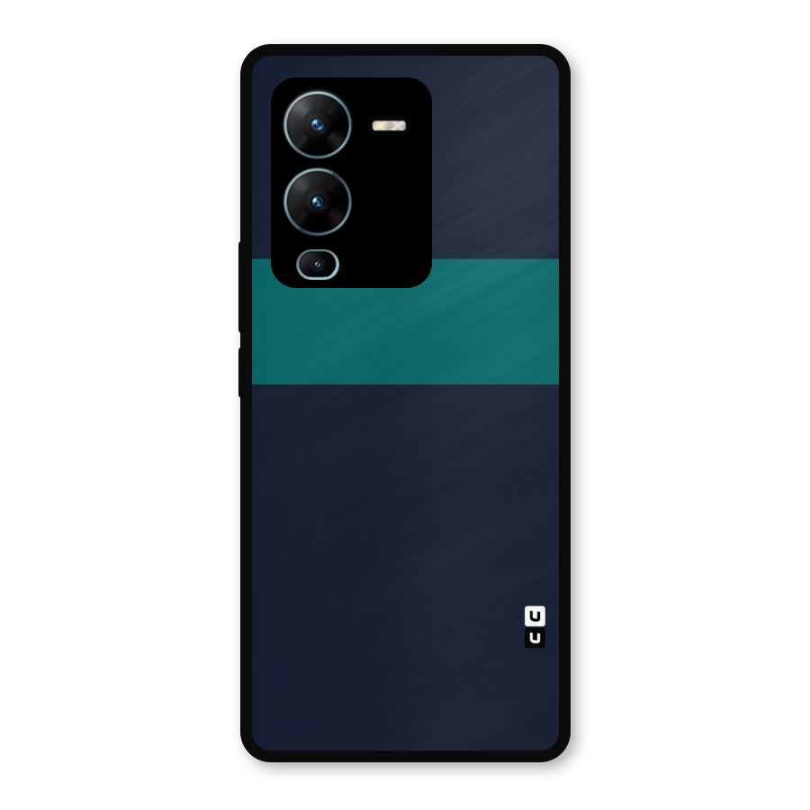 Stripe Block Metal Back Case for Vivo V25 Pro
