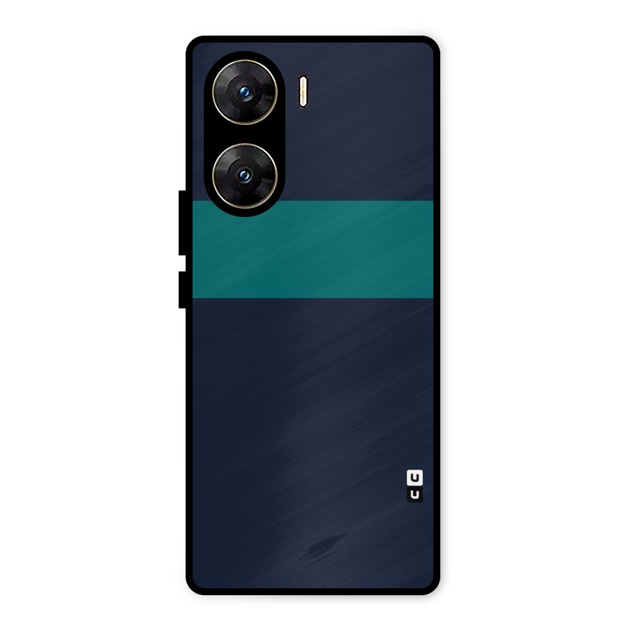 Stripe Block Metal Back Case for Vivo V29e