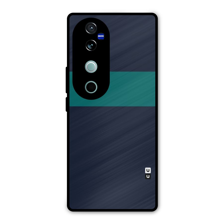 Stripe Block Metal Back Case for Vivo V40 Pro