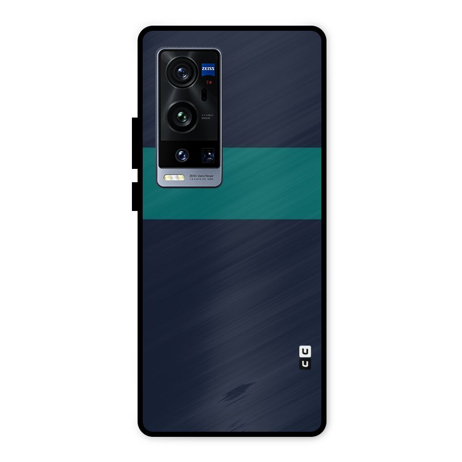 Stripe Block Metal Back Case for Vivo X60 Pro Plus