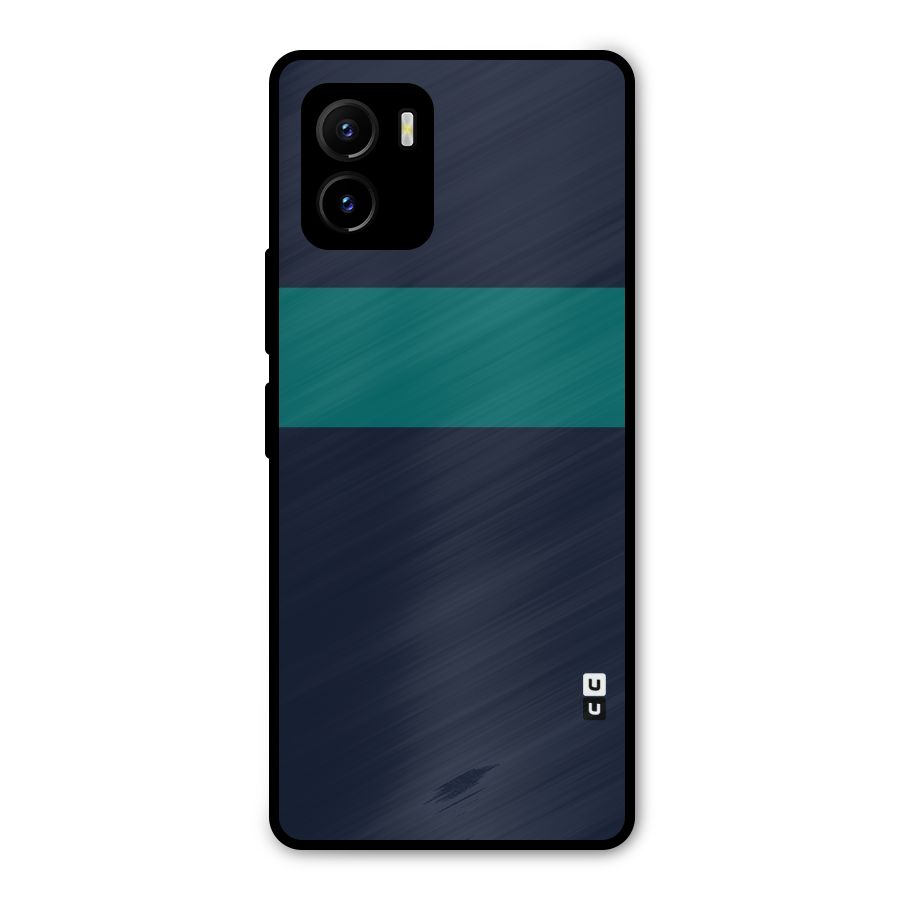 Stripe Block Metal Back Case for Vivo Y15s