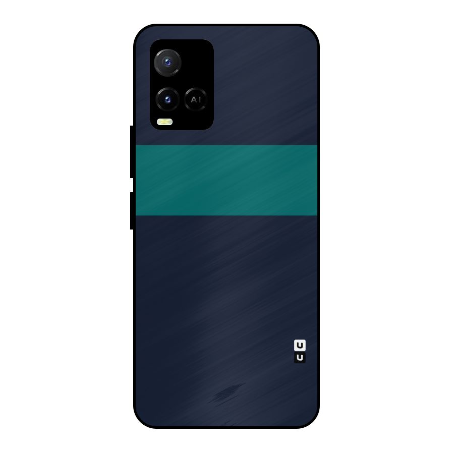Stripe Block Metal Back Case for Vivo Y21
