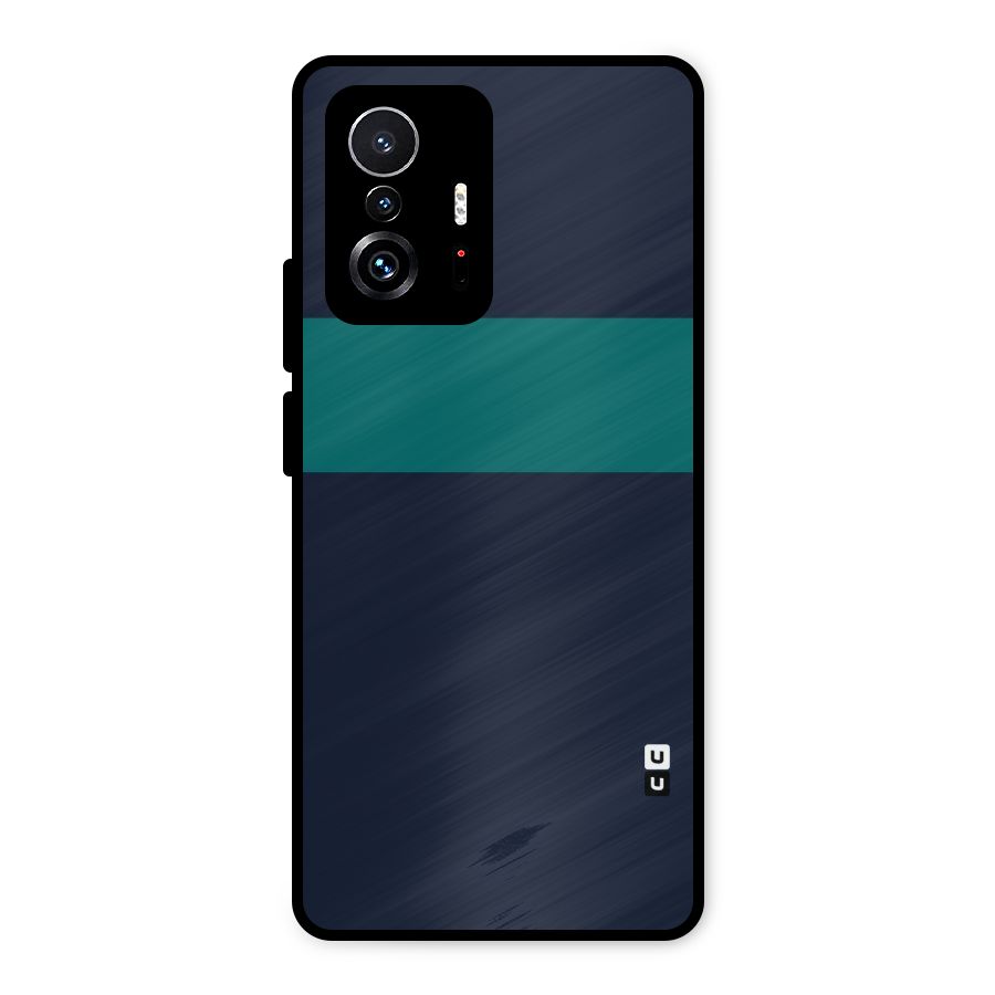 Stripe Block Metal Back Case for Xiaomi 11T Pro