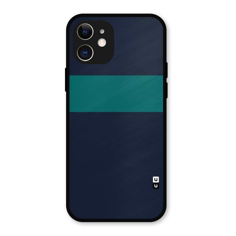 Stripe Block Metal Back Case for iPhone 12