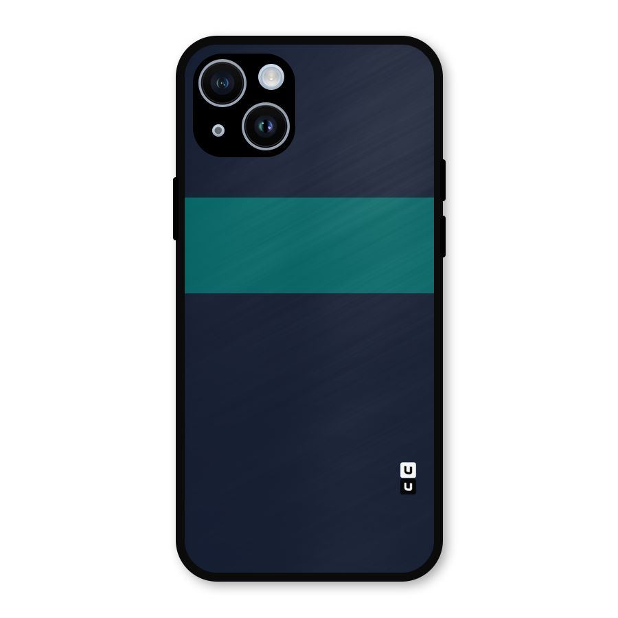 Stripe Block Metal Back Case for iPhone 14