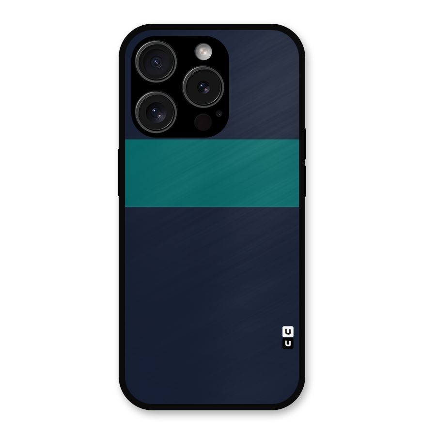 Stripe Block Metal Back Case for iPhone 15 Pro