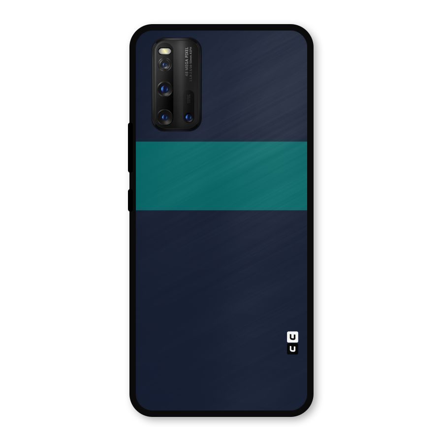 Stripe Block Metal Back Case for iQOO 3