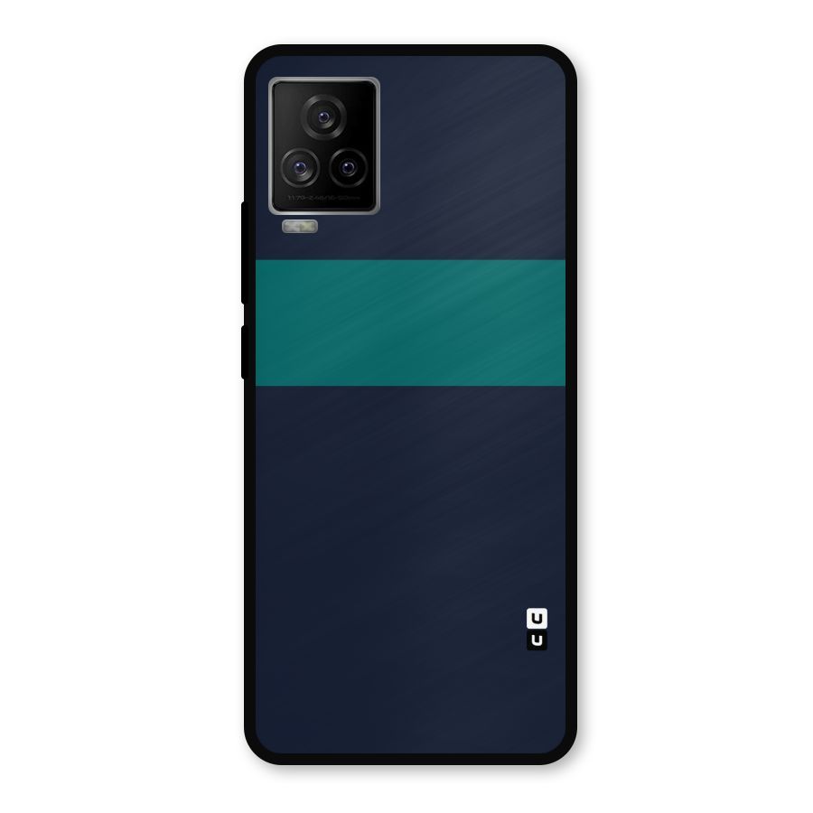 Stripe Block Metal Back Case for iQOO 7 Legend 5G
