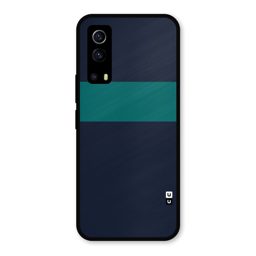 Stripe Block Metal Back Case for iQOO Z3