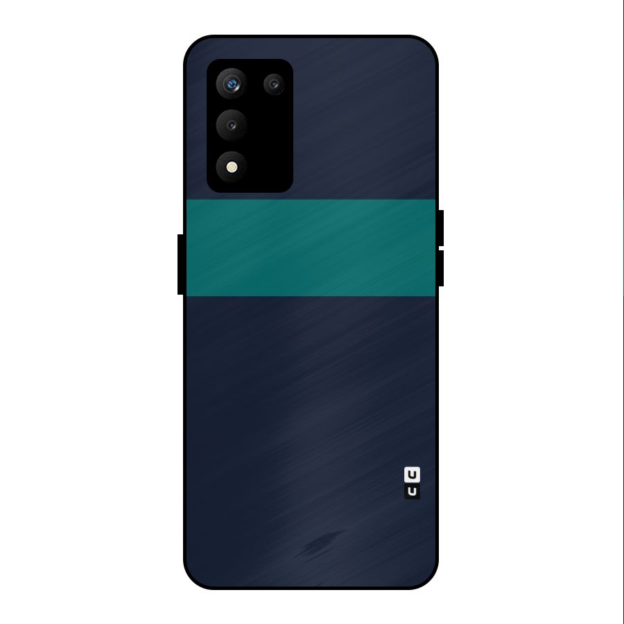 Stripe Block Metal Back Case for realme 9 5G SE