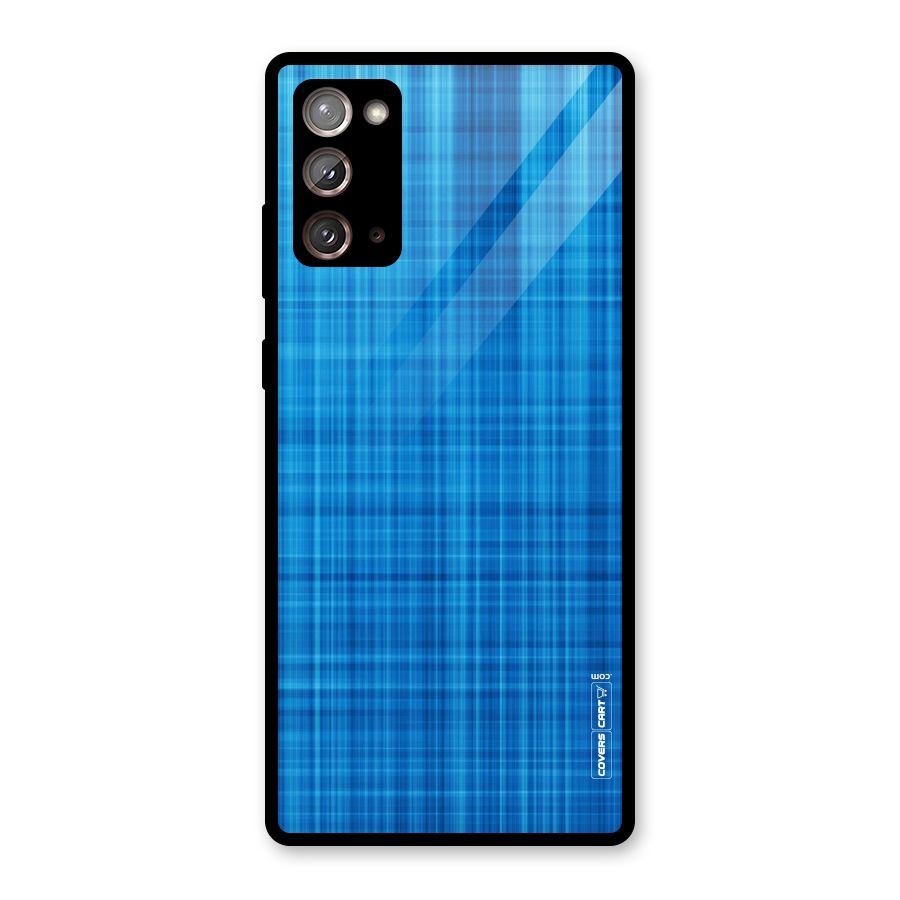 Stripe Blue Abstract Glass Back Case for Galaxy Note 20