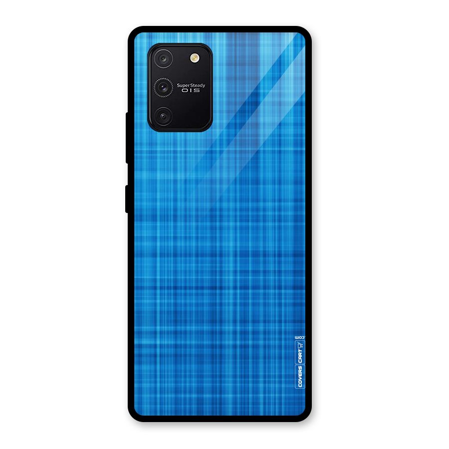 Stripe Blue Abstract Glass Back Case for Galaxy S10 Lite