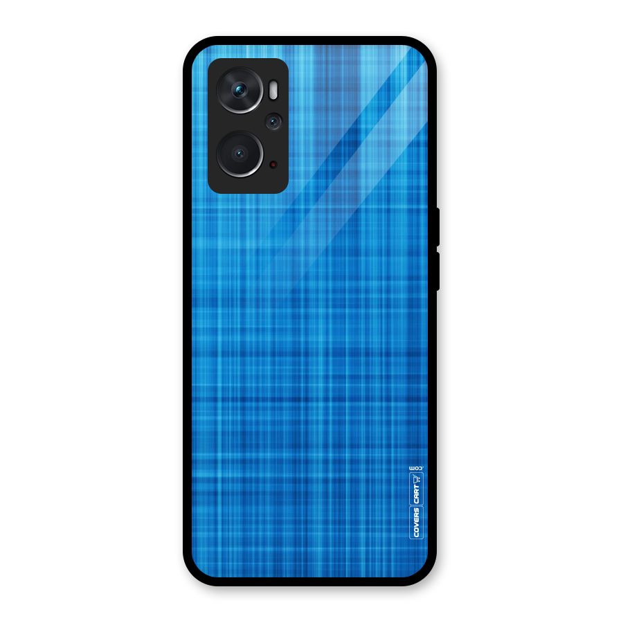Stripe Blue Abstract Glass Back Case for Oppo K10 4G