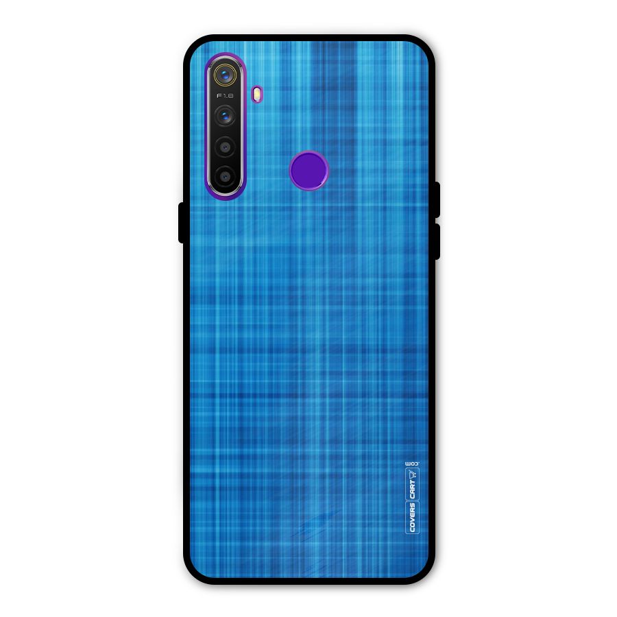 Stripe Blue Abstract Glass Back Case for Realme 5s