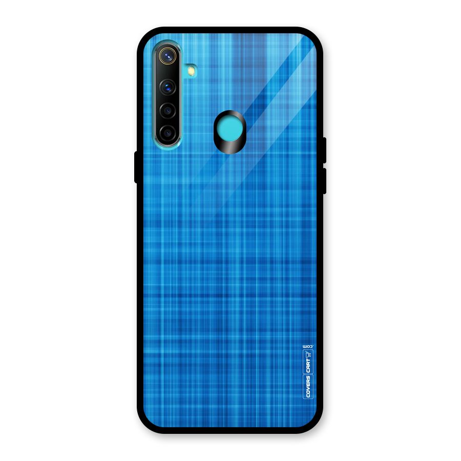 Stripe Blue Abstract Glass Back Case for Realme Narzo 10
