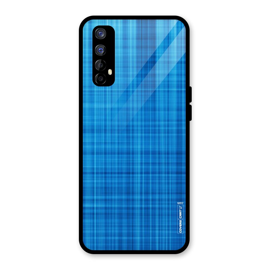 Stripe Blue Abstract Glass Back Case for Realme Narzo 20 Pro