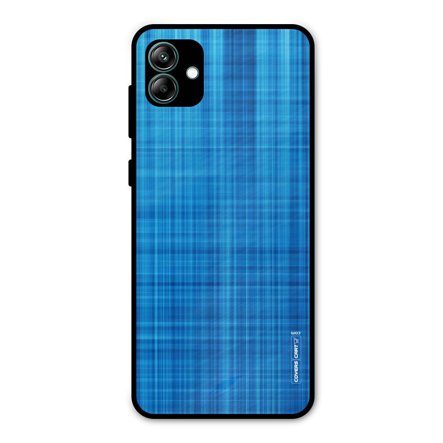 Stripe Blue Abstract Metal Back Case for Galaxy A04