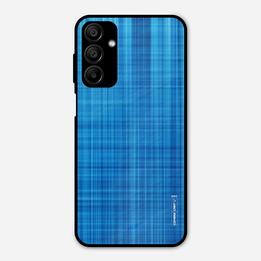 Stripe Blue Abstract Metal Back Case for Galaxy A15 5G