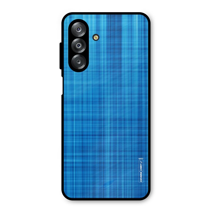 Stripe Blue Abstract Metal Back Case for Galaxy A26