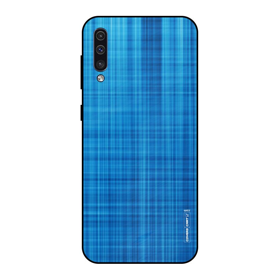 Stripe Blue Abstract Metal Back Case for Galaxy A30s