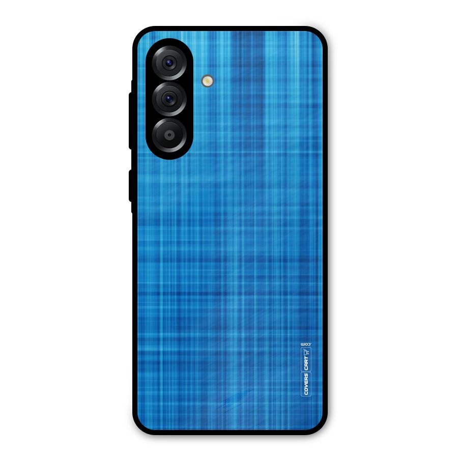 Stripe Blue Abstract Metal Back Case for Galaxy A36