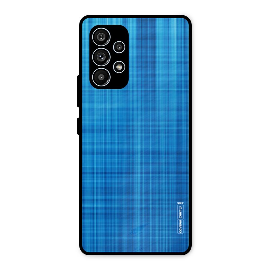 Stripe Blue Abstract Metal Back Case for Galaxy A53 5G