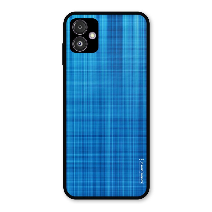 Stripe Blue Abstract Metal Back Case for Galaxy F14