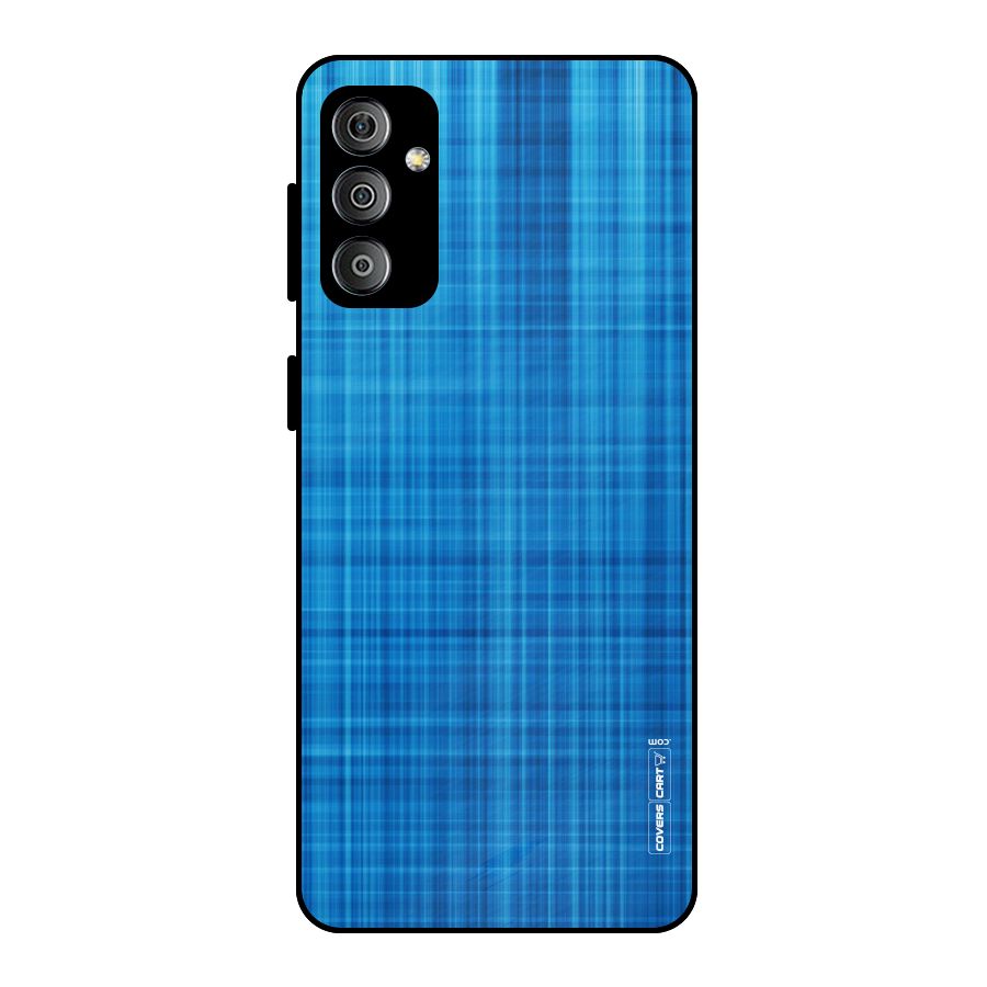 Stripe Blue Abstract Metal Back Case for Galaxy F23