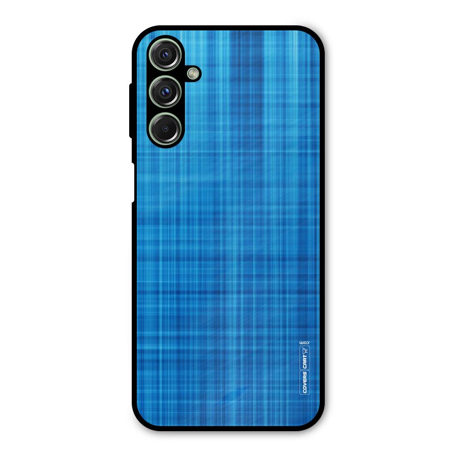 Stripe Blue Abstract Metal Back Case for Galaxy F34