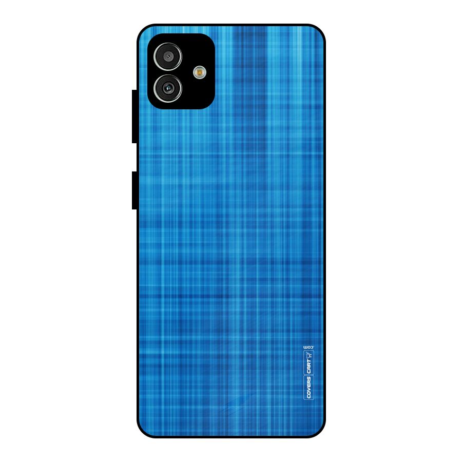 Stripe Blue Abstract Metal Back Case for Galaxy M13 5G