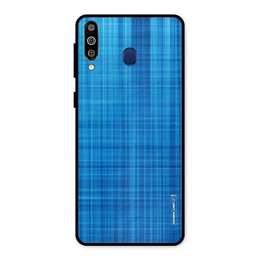Stripe Blue Abstract Metal Back Case for Galaxy M30