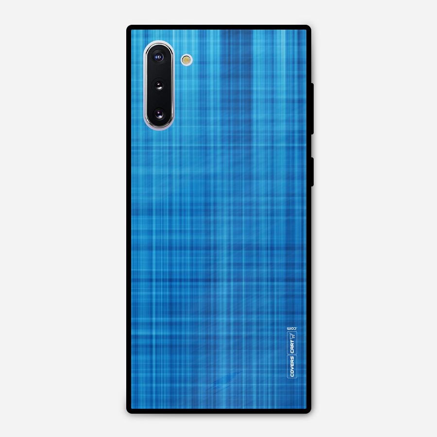 Stripe Blue Abstract Metal Back Case for Galaxy Note 10