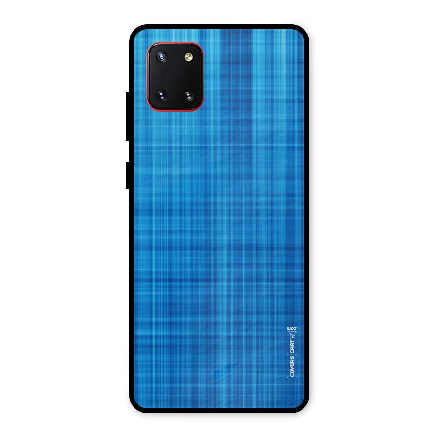 Stripe Blue Abstract Metal Back Case for Galaxy Note 10 Lite