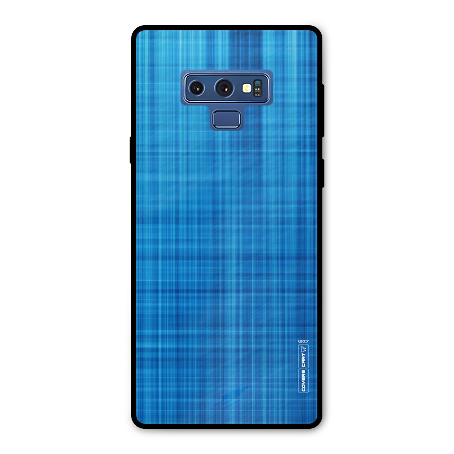 Stripe Blue Abstract Metal Back Case for Galaxy Note 9