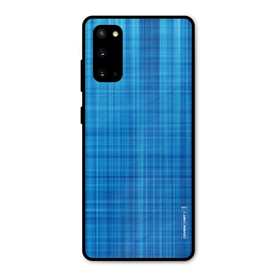 Stripe Blue Abstract Metal Back Case for Galaxy S20