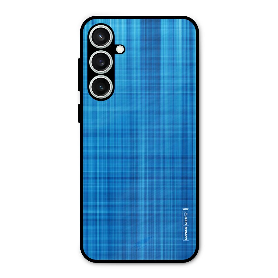 Stripe Blue Abstract Metal Back Case for Galaxy S23 FE