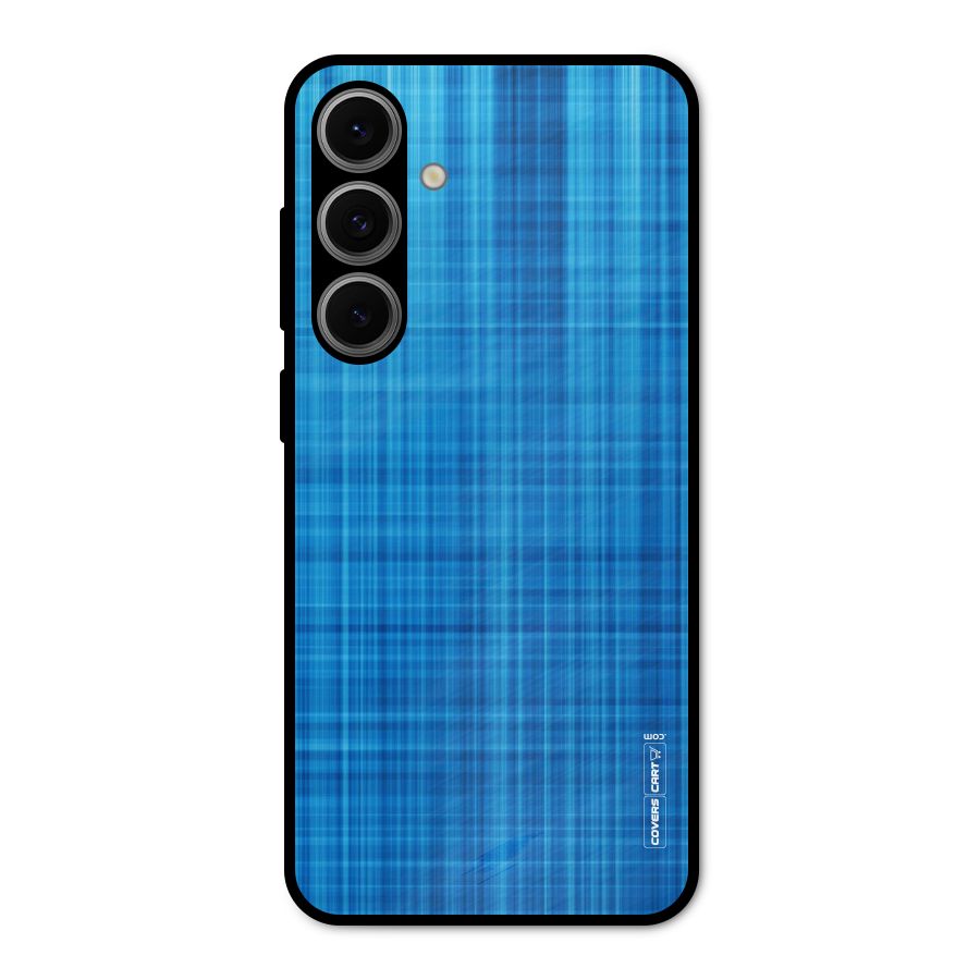 Stripe Blue Abstract Metal Back Case for Galaxy S24 FE