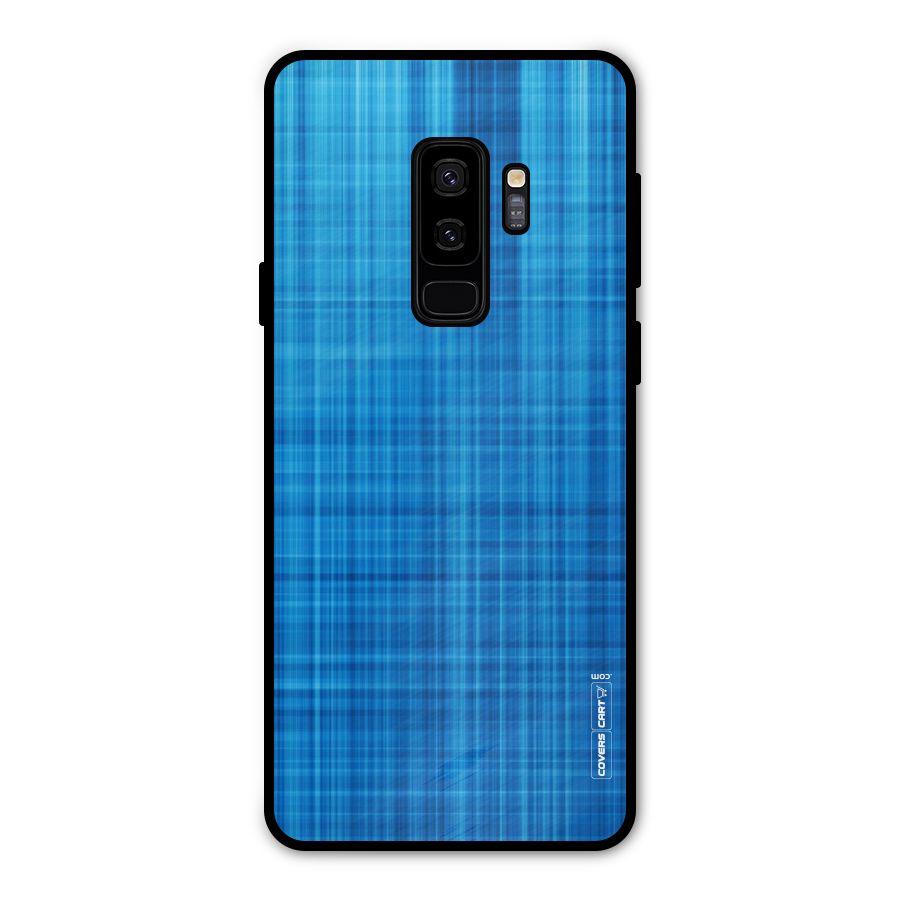 Stripe Blue Abstract Metal Back Case for Galaxy S9 Plus