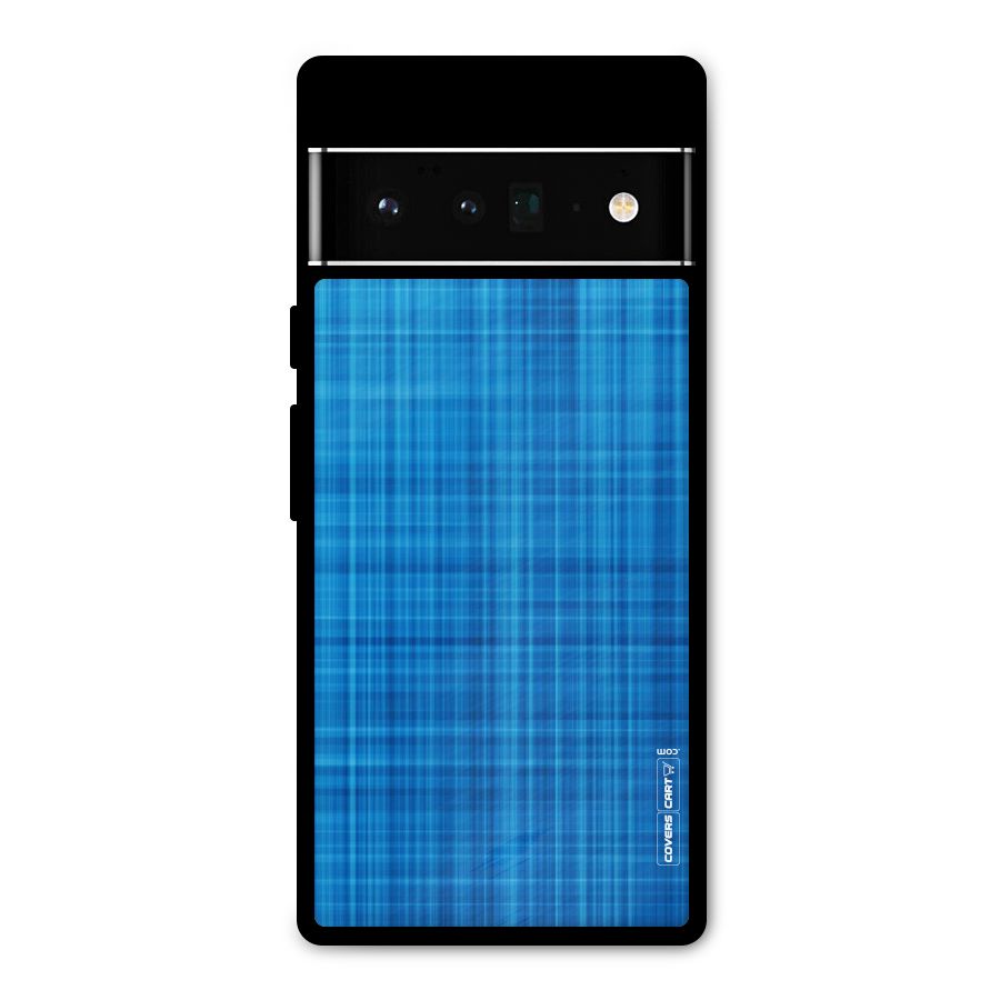 Stripe Blue Abstract Metal Back Case for Google Pixel 6 Pro
